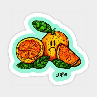 sad grapefruit Sticker